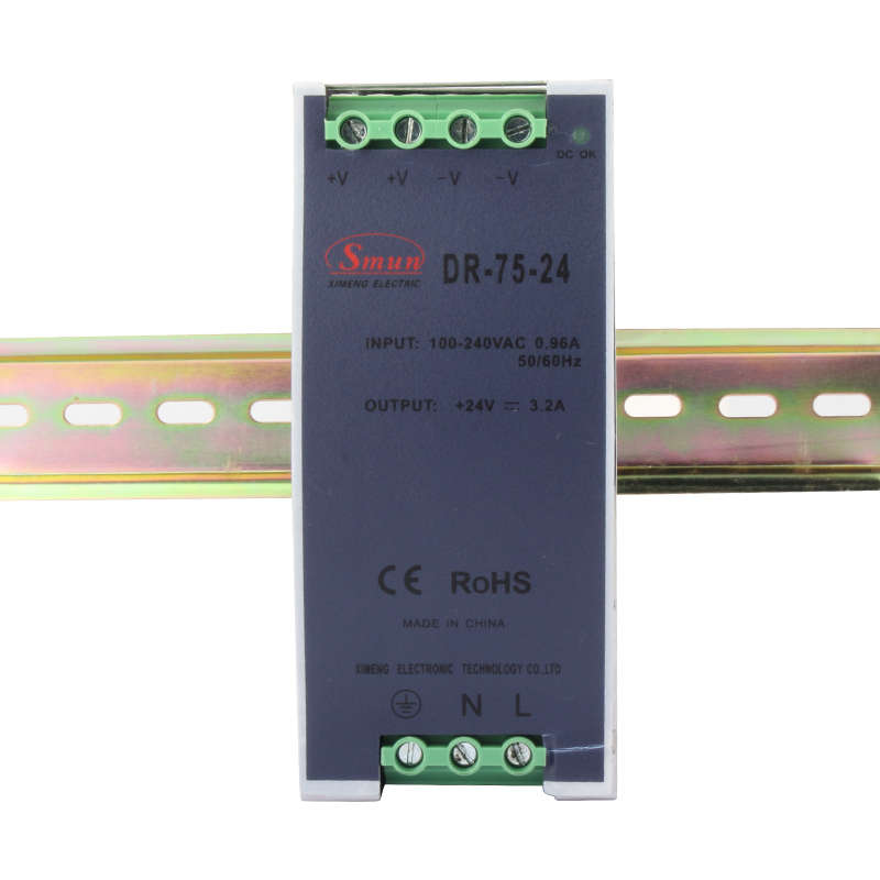 DR-75-24 75W 24VDC Din Rail Mounting Industrial Power Supply