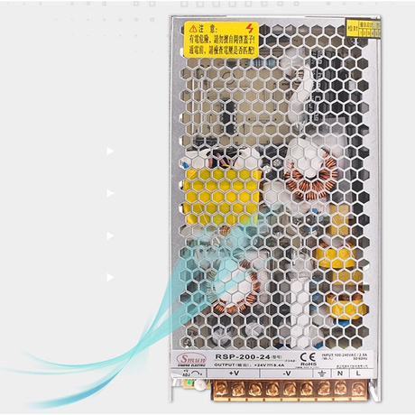 200W High-Efficiency PFC Power Supply with Multi-Voltage Outputs (RSP-200 Series) – Telecom, Industrial, and Medical Applications