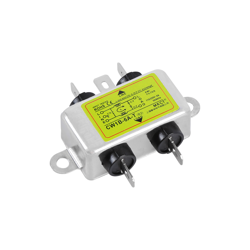CW1B-1A/3A/6A/10A-T(B2) /T(B1) 115/250VAC Insert Connection Type Single-Phase EMI Power Filter