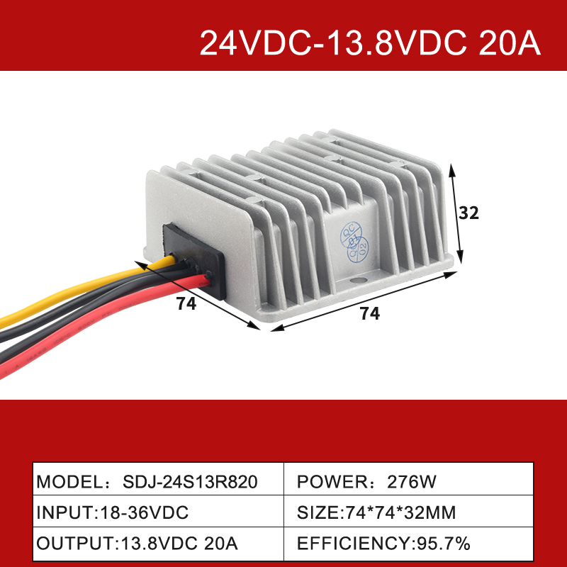 24V to 13.8V 5A to 100A DC DC Step Down Buck Converter DC Power Converter