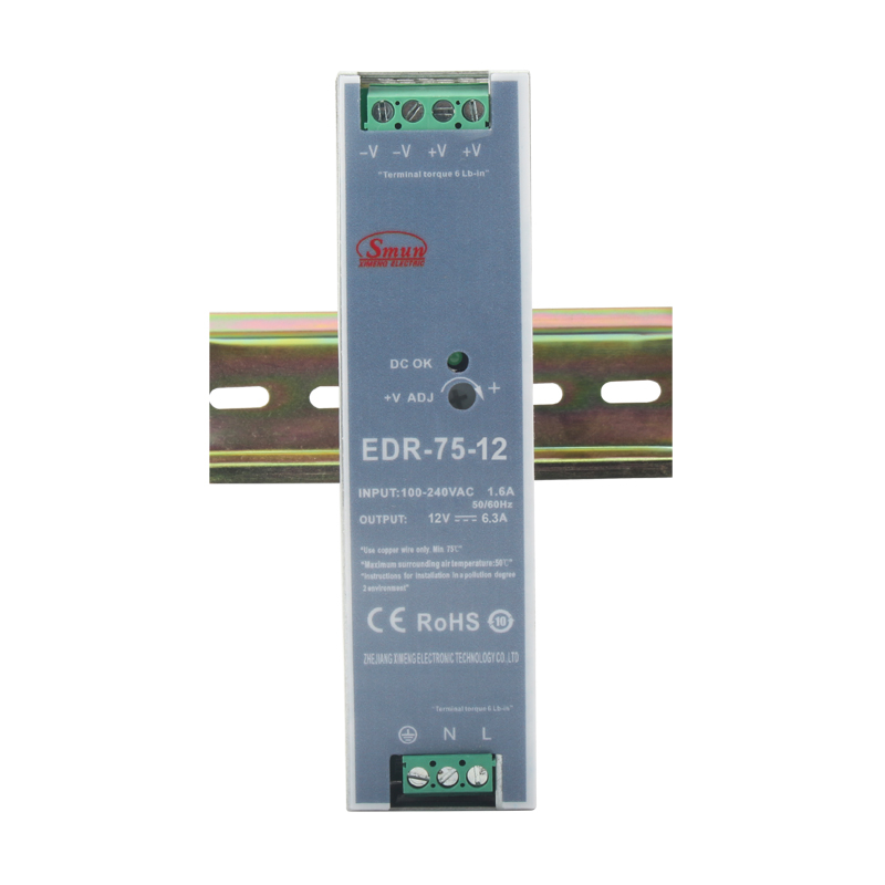 EDR Series 75W 120W 150W Economical Slim AC-DC Din Rail Switching Power Supply SMPS