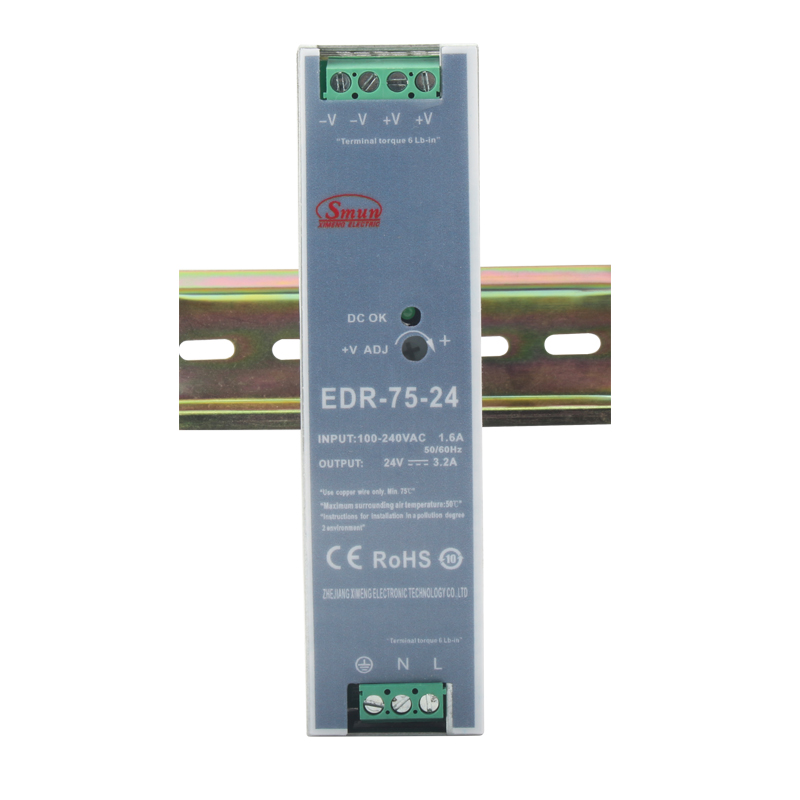 EDR Series 75W 120W 150W Economical Slim AC-DC Din Rail Switching Power Supply SMPS