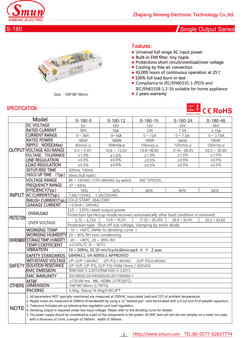 S-180 SPEC-1