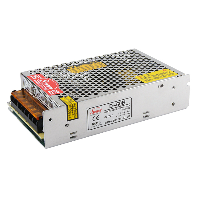 D-60B 5V6A 24V2A 60W Dual Output Switching Power Supply 