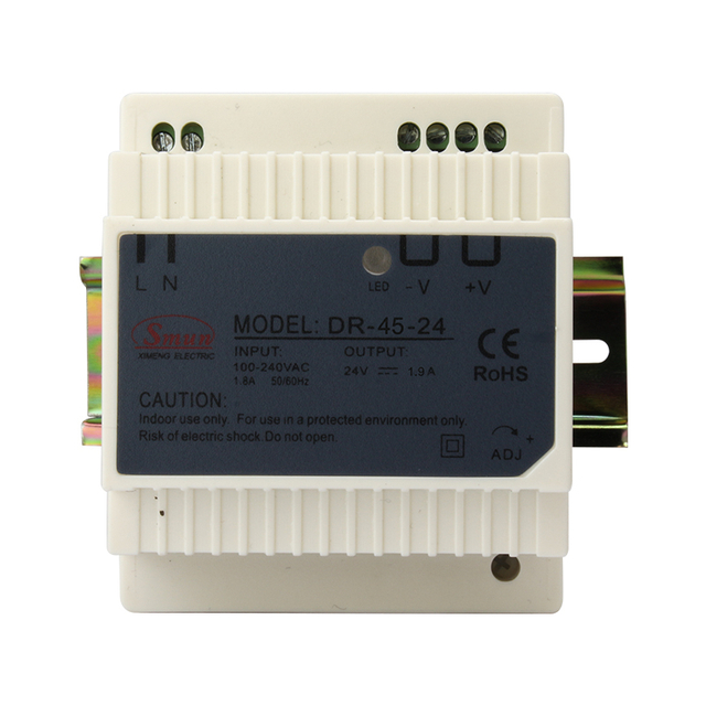 DR-45-24 45W 24VDC Din Rail Switching Power Supple For Industrial Control Equipment