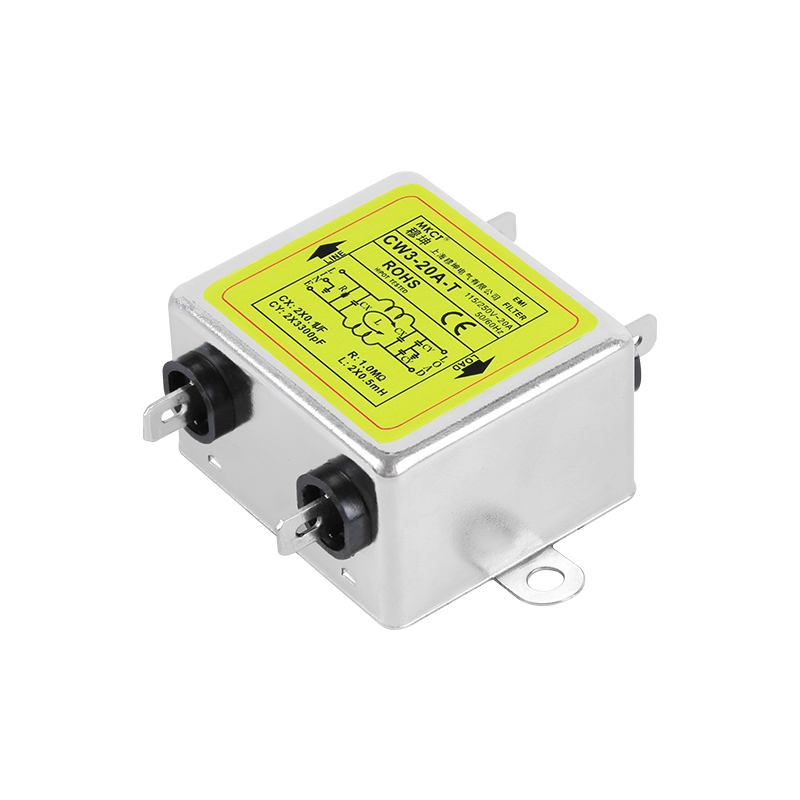 CW3-3A/6A/10A/20A/30A-T Insert Connection Single-Phase General Purpose Single Pole or Bipolar Power Filter EMI Filter