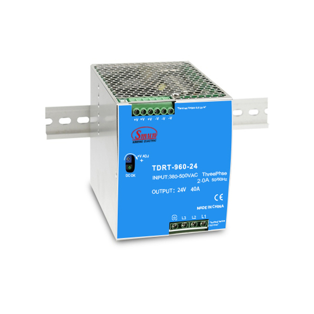 TDRT Series 480W 960W 24V/48V Three Phase SMPS Industrial PSU Din Rail Power Supply With PFC Function