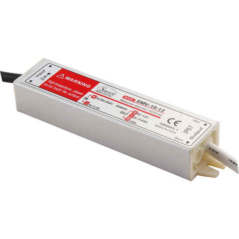 SMV Series 10W to 1000W 5V/12V/15V/24V/48V Constant Voltage Single Output Waterproof IP67 LED DRIVER