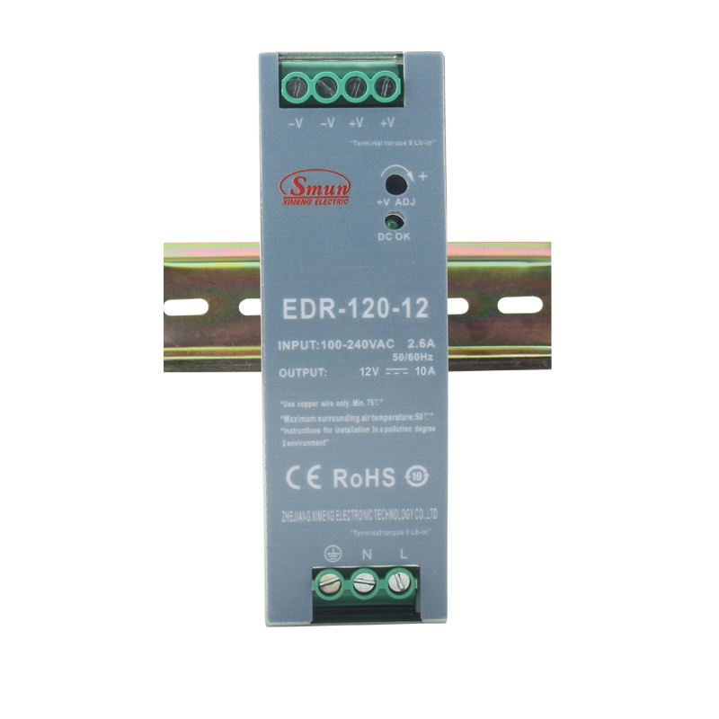 EDR Series 75W 120W 150W Economical Slim AC-DC Din Rail Switching Power Supply SMPS