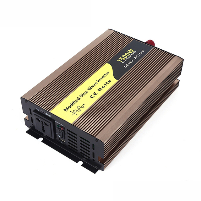 1500W DC12V/24V/48V To 110VAC/220VAC Modified Car USB Inverter