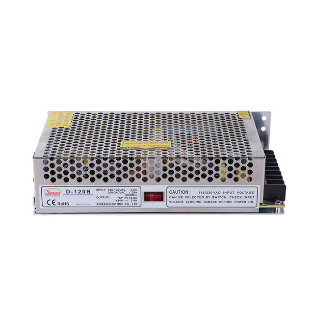 D-120C 12V5A 24V2.5A 120W Dual Output Switching Power Supply 