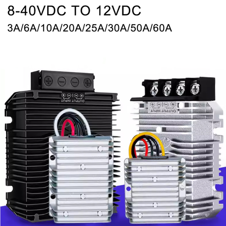 8-40V to 12V 3A to 60A Single Output Non-Isolated DC-DC Boost Buck Car Converter
