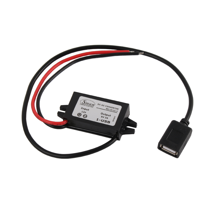 Tek USB'li 12V/24VDC - 5VDC 3A İzolesiz DC-DC Dönüştürücü