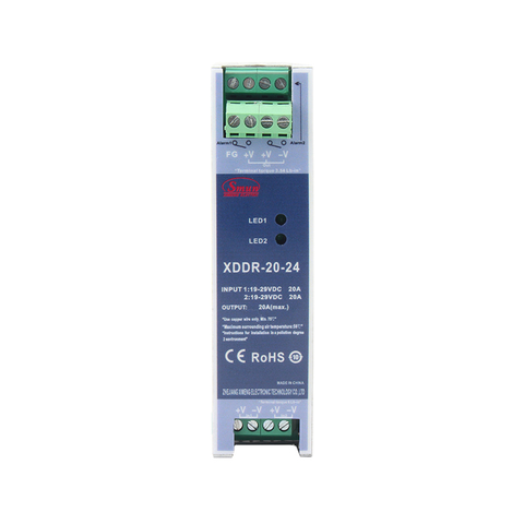 XDDR-20/DRDN-20 12V/24V/48V 20A Din Rail Type Redundancy Module Support 1+1 and N+1 Redundancy System