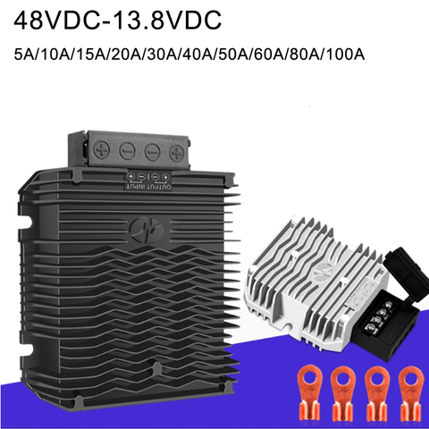 36V/48VDC to 13.8VDC 5A to 100A Single Output Step Down IP68 Non-isolated DC-DC Converter 