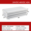 24VDC to 48VDC 3A to 42A Non-isolated Waterproof Step-up DC-DC Converter For Golf Car
