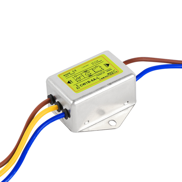 CW1B-1A/3A/6A/10A-L 115/250VAC Line Type Single-Phase EMI Power Filter