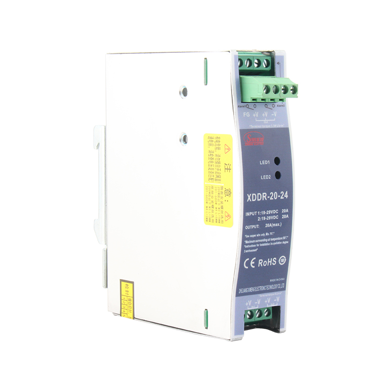 Industrial control cabinet utilizing true N+1 DIN rail power redundancy